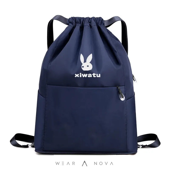 Portable  Backpack Folding Sports Fitness Drawstring Leisure Beam - WearaNova