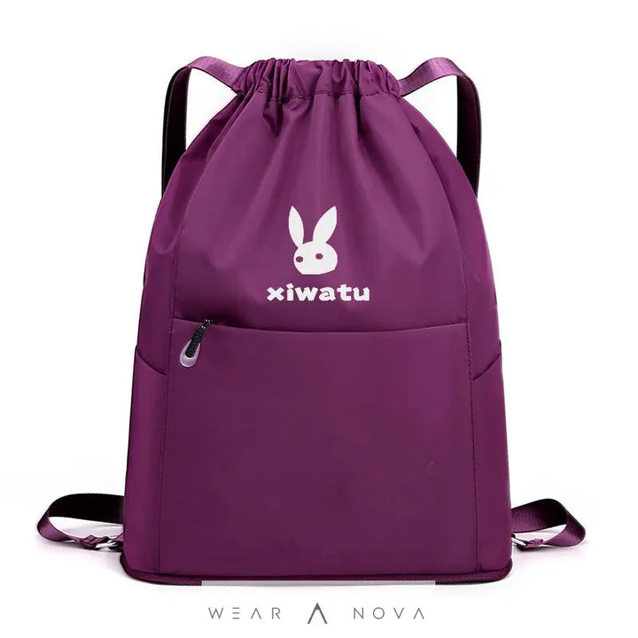 Portable  Backpack Folding Sports Fitness Drawstring Leisure Beam - WearaNova