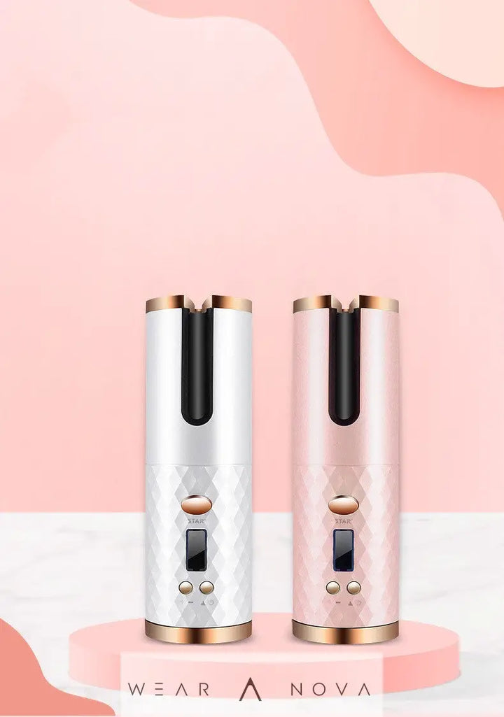 Rechargeable Automatic Hair Curler Women Portable Hair Curling Iron LCD Display Ceramic Curly Rotating Curling Wave Styer  Hair 