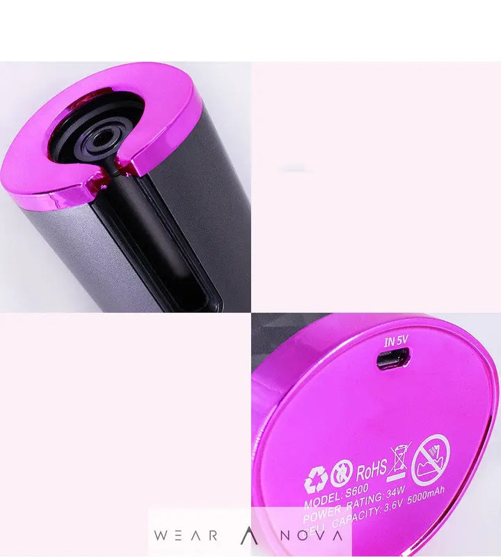 Rechargeable Automatic Hair Curler Women Portable Hair Curling Iron LCD Display Ceramic Curly Rotating Curling Wave Styer  Hair 