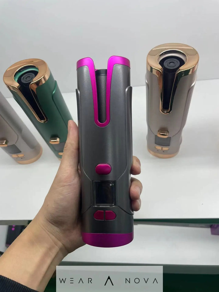 Rechargeable Automatic Hair Curler Women Portable Hair Curling Iron LCD Display Ceramic Curly Rotating Curling Wave Styer  Hair 