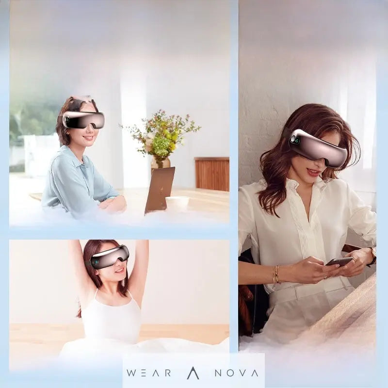 Rechargeable Bluetooth Eye Massager with Heat and Music  massage and relaxation NewEraWear