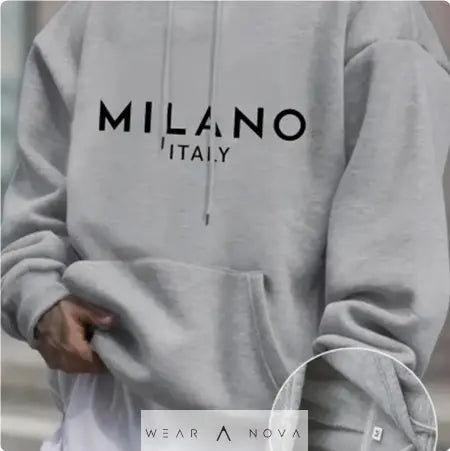 Single Hat Hoodie Made Of Fleece Fabric  Hoodie man trending Italy 