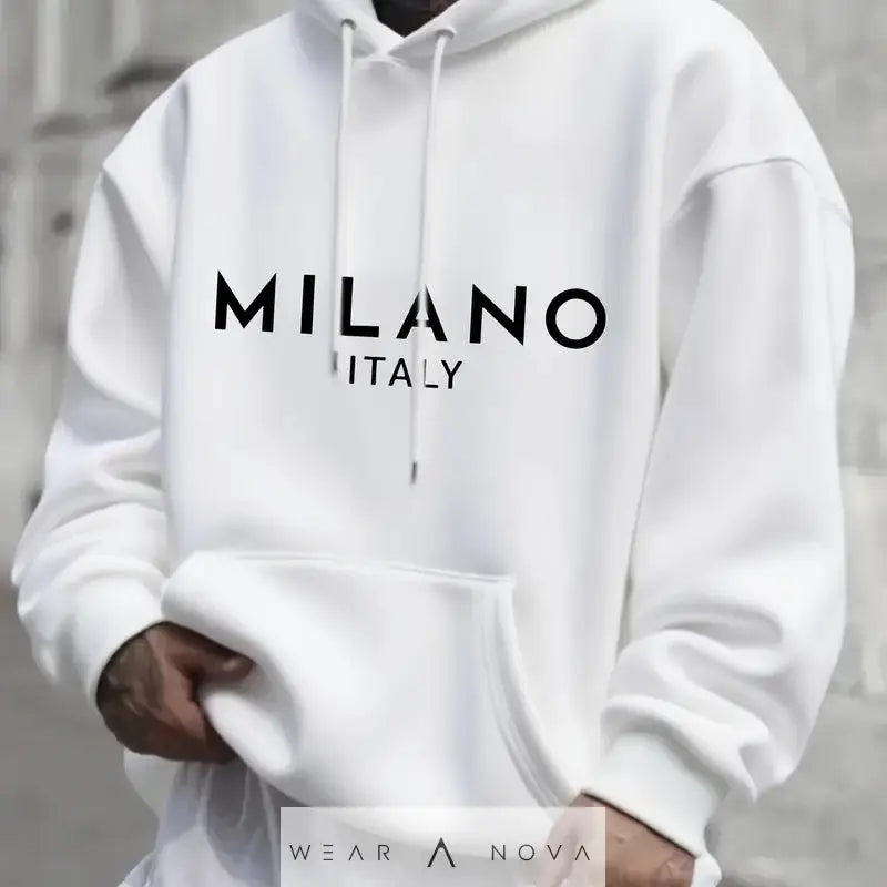 Single Hat Hoodie Made Of Fleece Fabric  Hoodie man trending Italy 