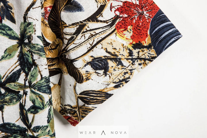 Slim shirt men contrast color printing shirt men  T-shirts Summer 
