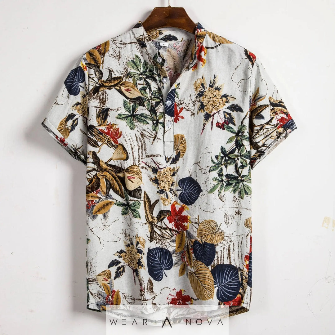 Slim shirt men contrast color printing shirt men  T-shirts Summer 