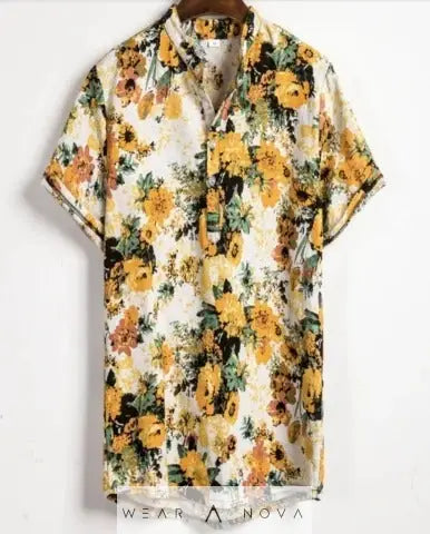 Slim shirt men contrast color printing shirt men  T-shirts Summer 