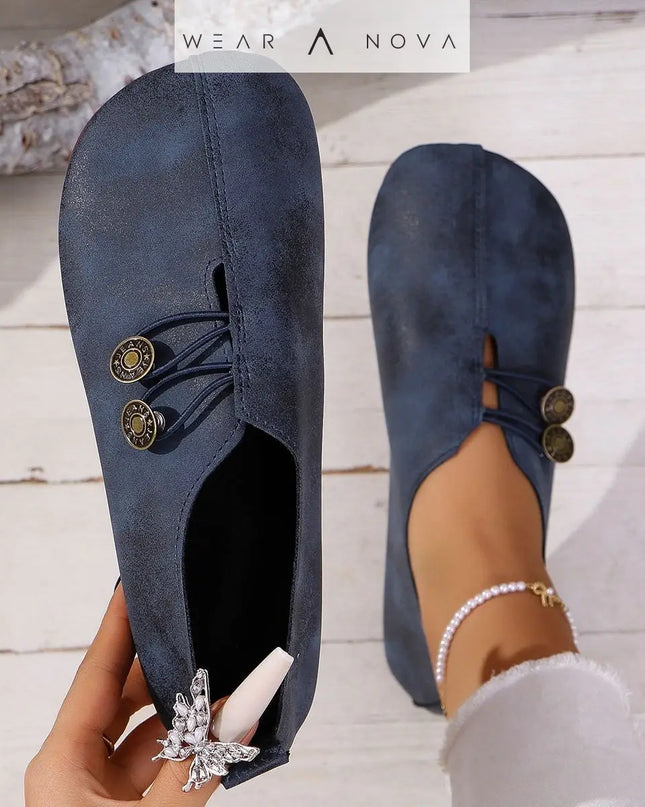 Stylish Square Toe Slip-On Sandals - Soft, Comfortable & Summer-Ready for Women  scarpe Blue-43