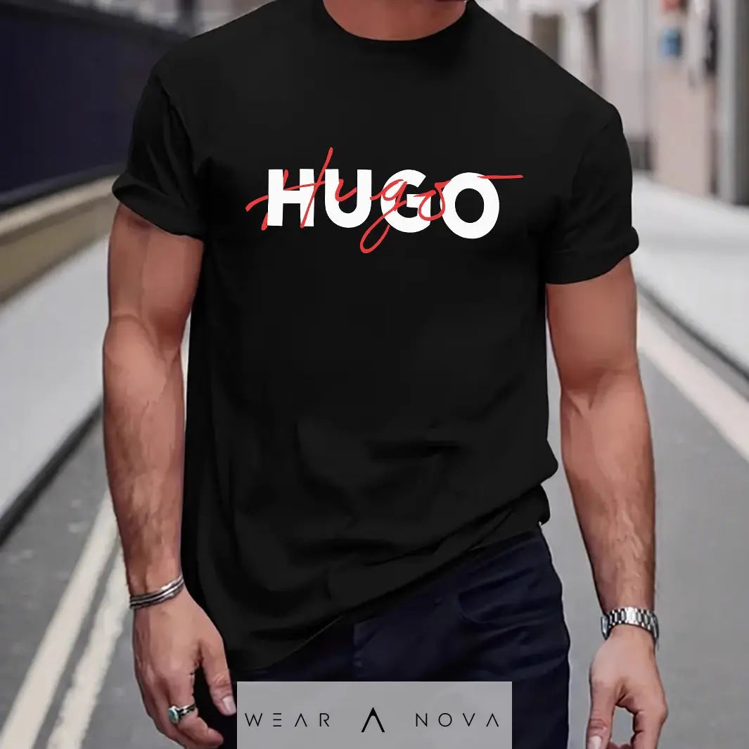 Summer Trendy Pattern Loose Fit Short Sleeve T-shirt  Fashion Man 