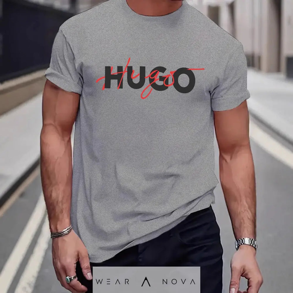 Summer Trendy Pattern Loose Fit Short Sleeve T-shirt  Fashion Man 