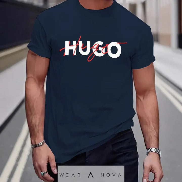 Summer Trendy Pattern Loose Fit Short Sleeve T-shirt  Fashion Man 