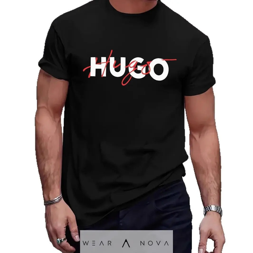 Summer Trendy Pattern Loose Fit Short Sleeve T-shirt  Fashion Man 