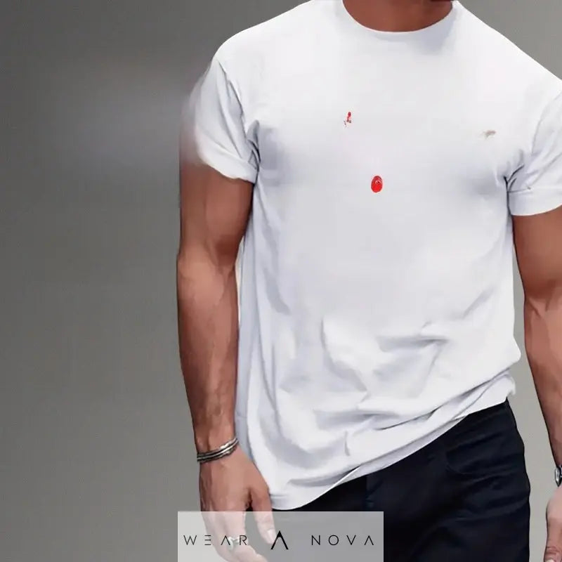 Summer Trendy Pattern Loose Fit Short Sleeve T-shirt  Fashion Man 