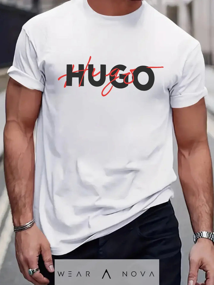 Summer Trendy Pattern Loose Fit Short Sleeve T-shirt  Fashion Man 