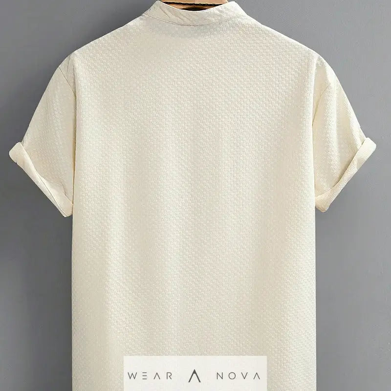 Summer shirt Men's Breathable Casual Stand Collar Shirt Solid Color  Summer edition for man 