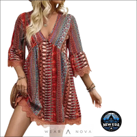 Sweet Bohemian Style  Dress Printed Fashion  Fashion 