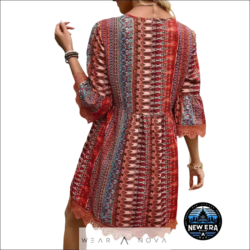 Sweet Bohemian Style  Dress Printed Fashion  Fashion 