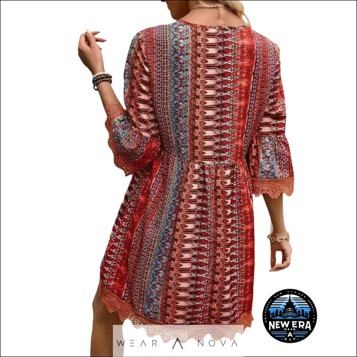 Sweet Bohemian Style  Dress Printed Fashion  Fashion 