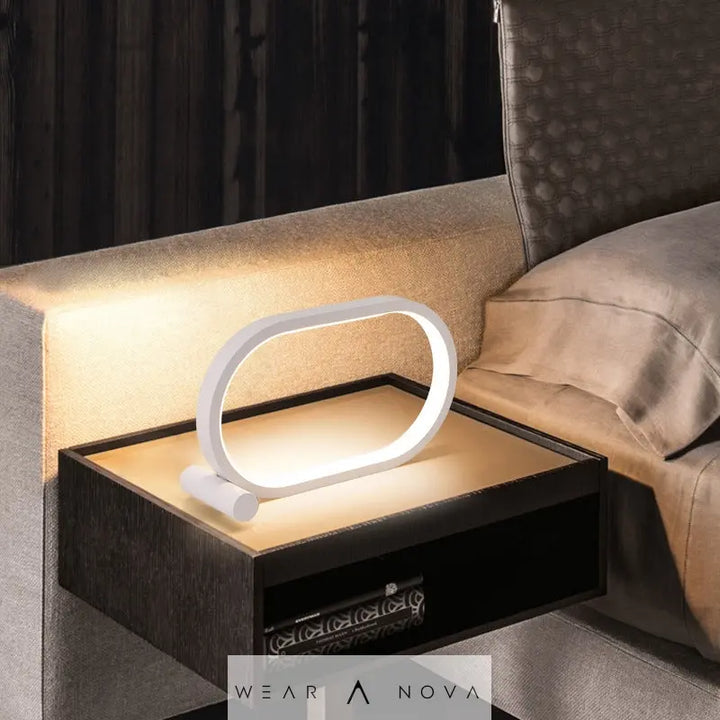 Usb Plug-In Lamp Oval Acrylic Lamp Touch Control Dimmable Modern Simple Creative Night Lamp Bedside Reading Lamp Desk Table Led - WearaNova