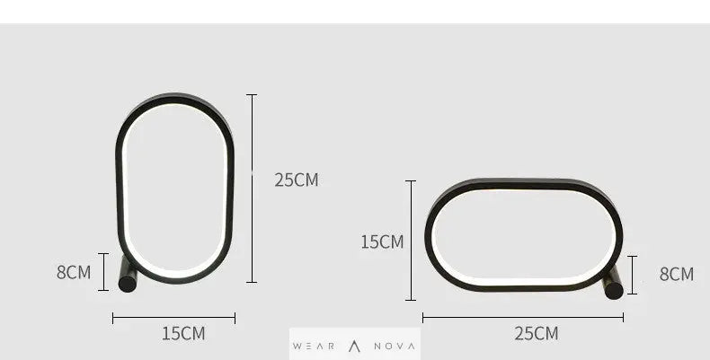 Usb Plug-In Lamp Oval Acrylic Lamp Touch Control Dimmable Modern Simple Creative Night Lamp Bedside Reading Lamp Desk Table Led - WearaNova