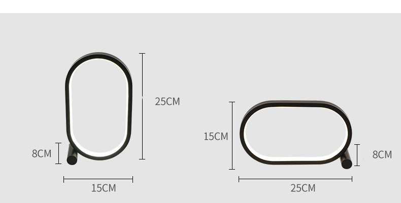 Usb Plug-In Lamp Oval Acrylic Lamp Touch Control Dimmable Modern Simple Creative Night Lamp Bedside Reading Lamp Desk Table Led - WearaNova