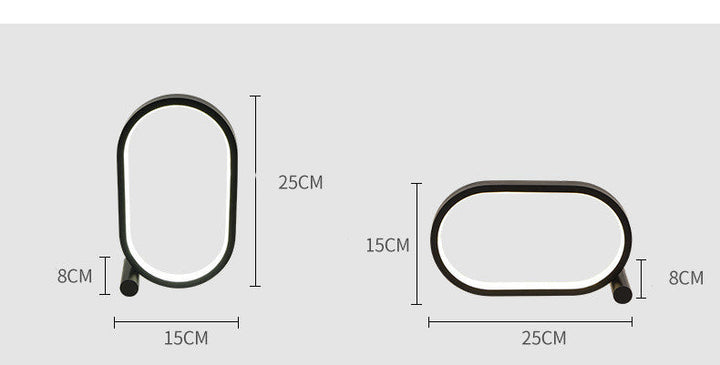 Usb Plug-In Lamp Oval Acrylic Lamp Touch Control Dimmable Modern Simple Creative Night Lamp Bedside Reading Lamp Desk Table Led - WearaNova