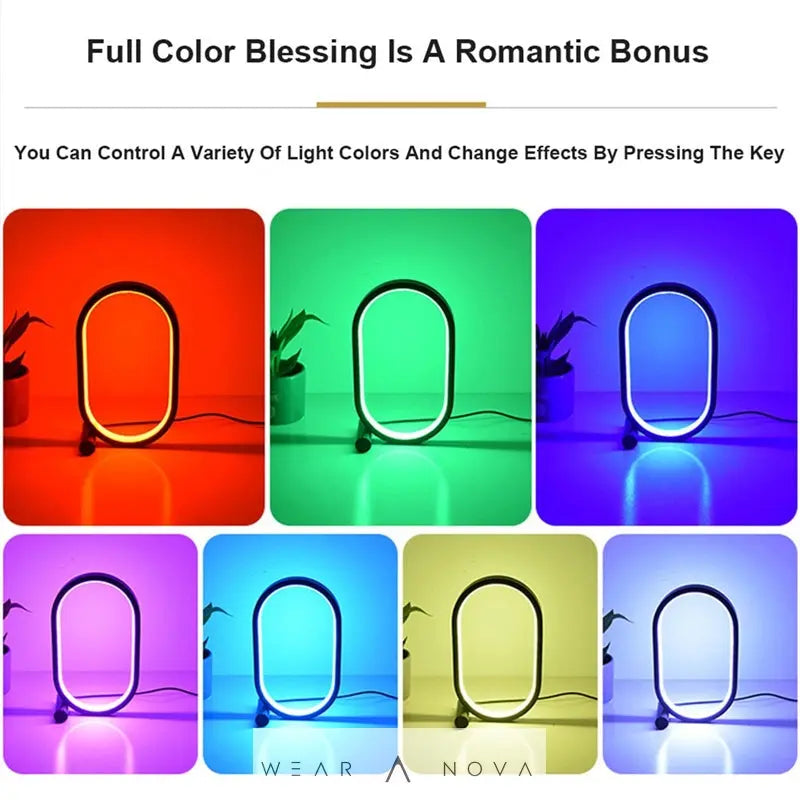 Usb Plug-In Lamp Oval Acrylic Lamp Touch Control Dimmable Modern Simple Creative Night Lamp Bedside Reading Lamp Desk Table Led - WearaNova