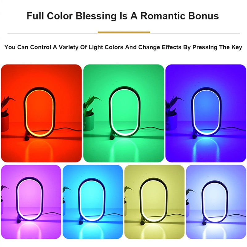 Usb Plug-In Lamp Oval Acrylic Lamp Touch Control Dimmable Modern Simple Creative Night Lamp Bedside Reading Lamp Desk Table Led - WearaNova