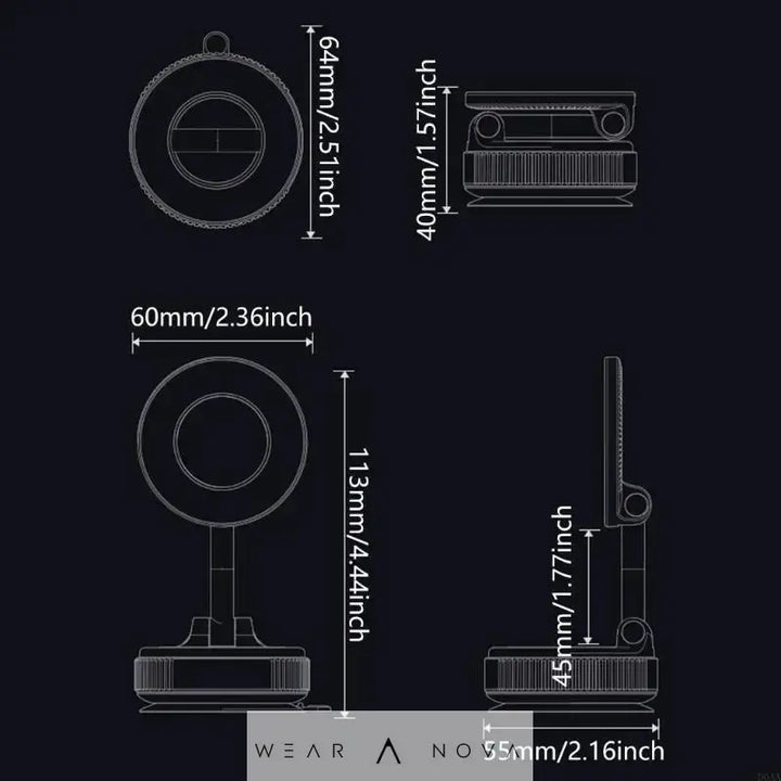 Vacuum  Phone Holder Magnetic - WearaNova