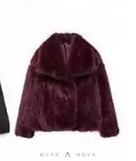Winter coat Plush Coat Fashion Thicken Lapel Outwear Casual Long Sleeve Tops  Damenpelzmantel 