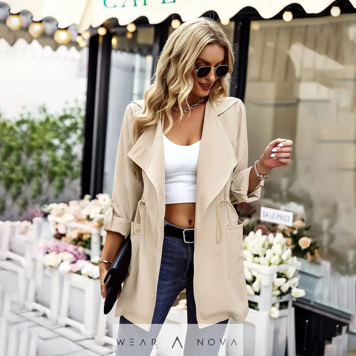 Women's Coat Fashion Temperament Leisure Solid Color  Top  Jacket women 
