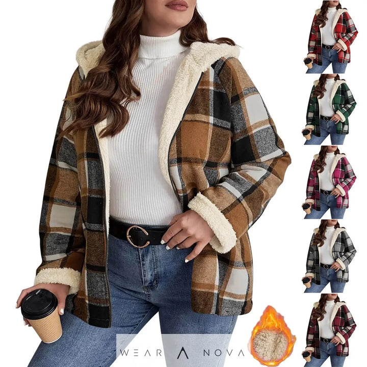 Women's Fleece Hooded Jacket Loose Fit Warm Winter Coat  Jacket Women Elegant Quality NewEraWear