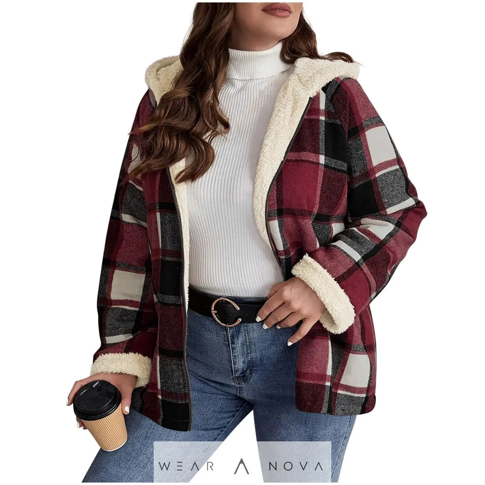 Women's Fleece Hooded Jacket Loose Fit Warm Winter Coat  Jacket Women Elegant Quality NewEraWear
