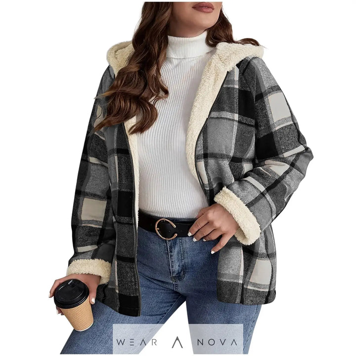 Women's Fleece Hooded Jacket Loose Fit Warm Winter Coat  Jacket Women Elegant Quality NewEraWear