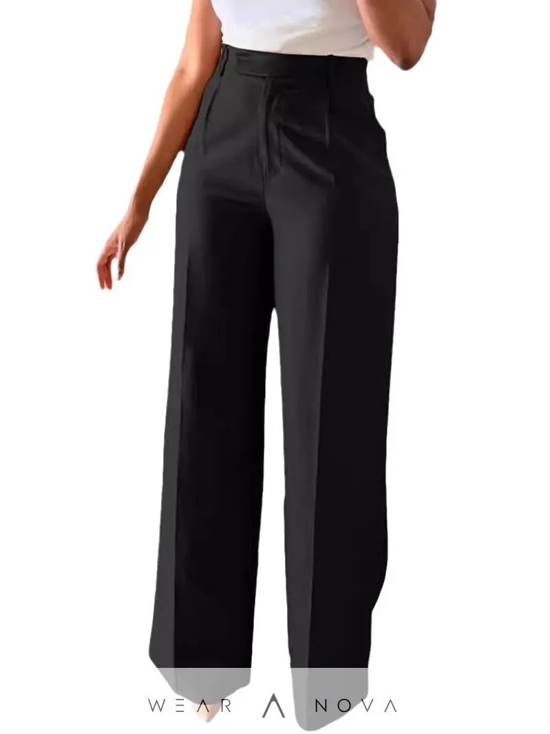 Women's Waist Straight Leg Suit Pants  Women's Clothing NewEraWear