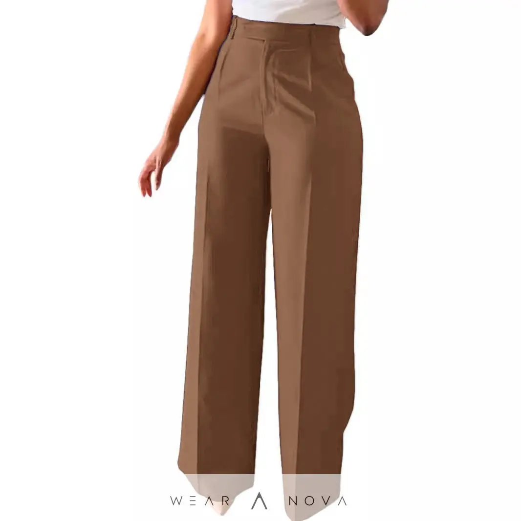Women's Waist Straight Leg Suit Pants  Women's Clothing NewEraWear