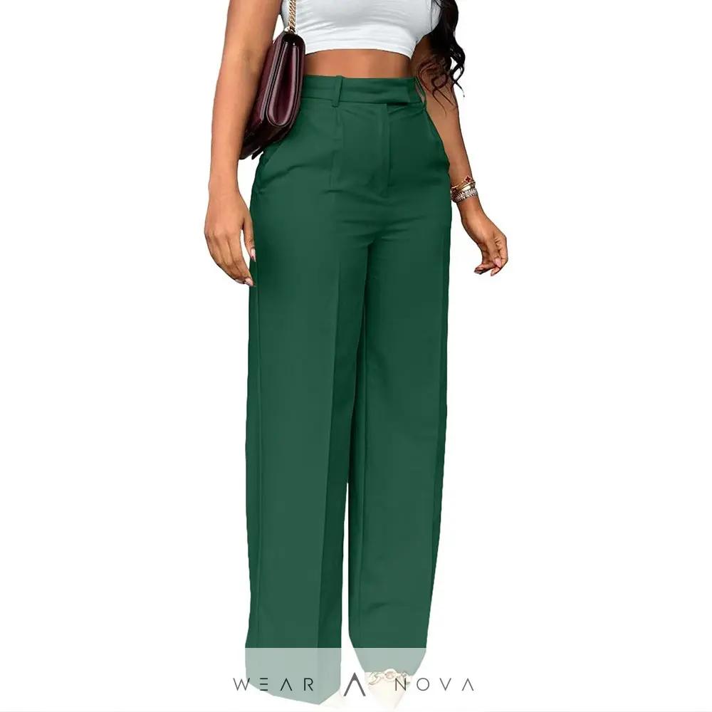 Women's Waist Straight Leg Suit Pants  Women's Clothing NewEraWear