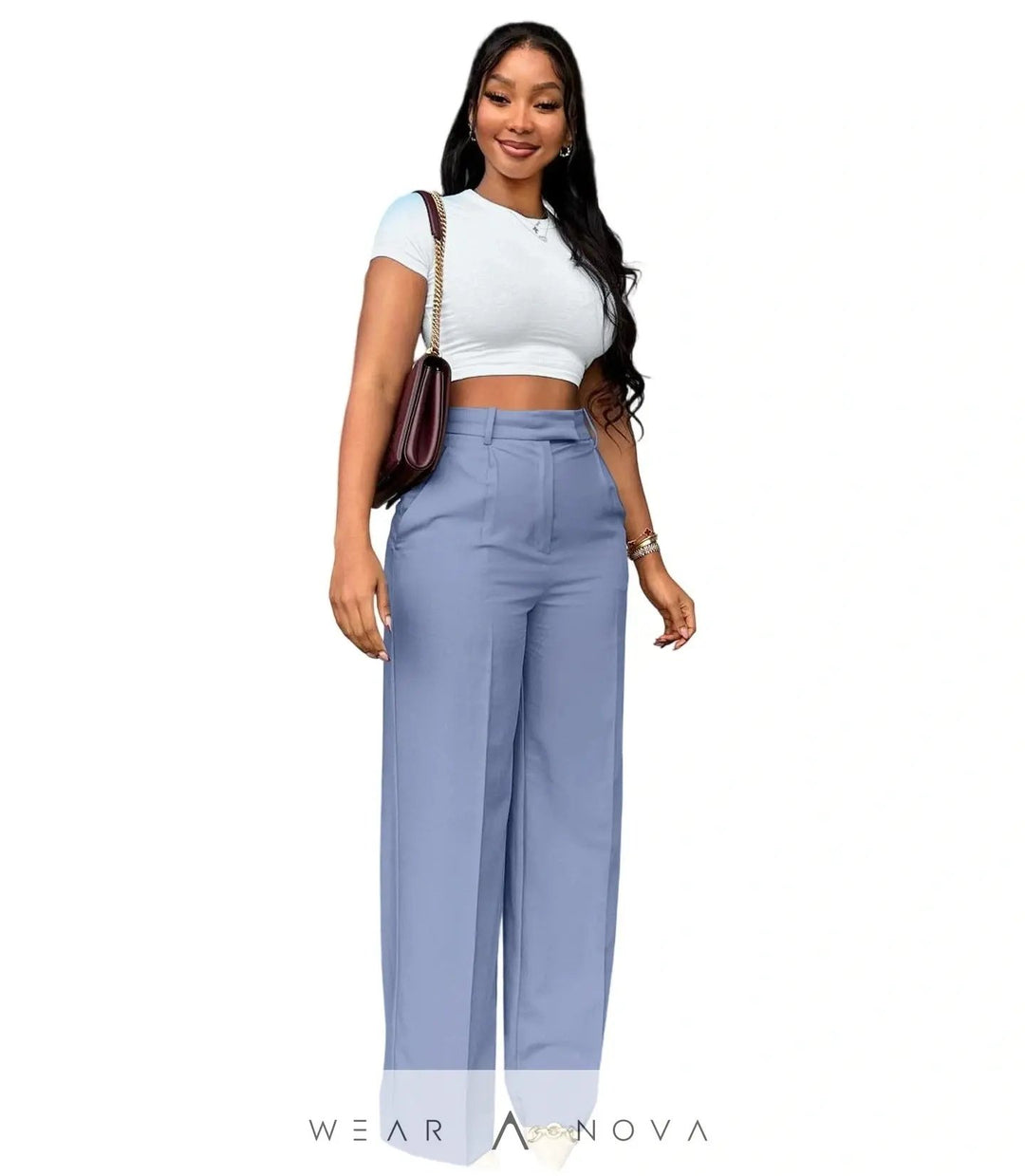 Women's Waist Straight Leg Suit Pants  Women's Clothing NewEraWear