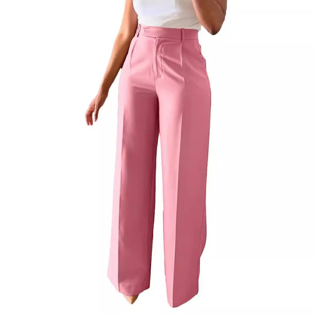 Women's Waist Straight Leg Suit Pants  Women's Clothing NewEraWear